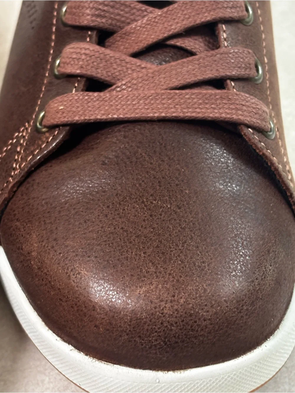 KURU Roam Shoes Mens Size 8 Clove Brown Leather Comfort Walking Sneakers Casual